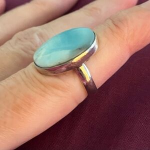 LARIMAR 925 STERLING SILVER RING SIZE 6